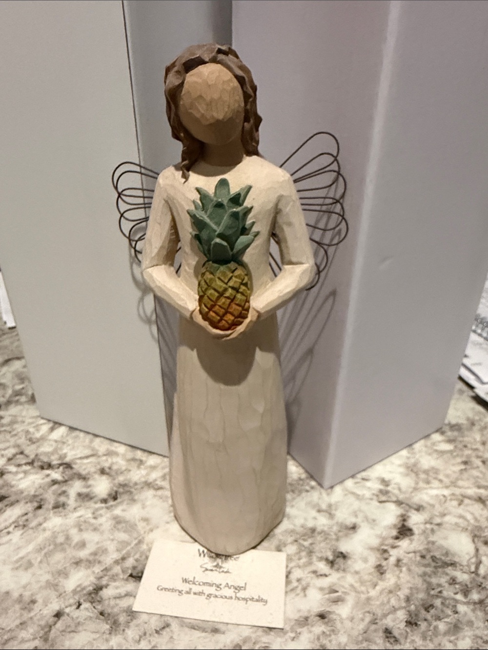 Willow Tree “Welcoming Angel” Angel Figurine with Pineapple